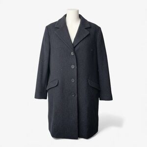 Vintage 90s Worthington Wool Blend Charcoal Peacoat Women’s Size 16